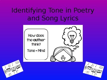Preview of Identifying the Author's Tone in Songs and Poetry