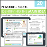 Identifying the Main Idea | Printable + Digital Task Cards