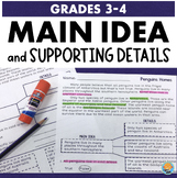 Main Idea & Supporting Details Graphic Organizer Reading Comprehension Passages