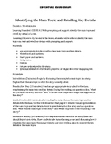 Identifying the Main Topic and Retelling Key Details Lesson Plan