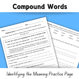 Identifying the Meaning of Compound Words Worksheet