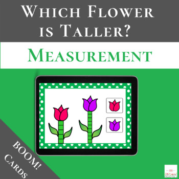 Preview of Identifying the Tallest Flower with Boom Cards™ | Digital 
