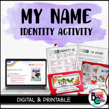 Preview of Identity Activity: Back To School Digital and Printable