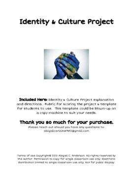 Preview of Identity & Culture Project