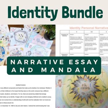 Preview of Identity Personal Narrative and Mandala Bundle