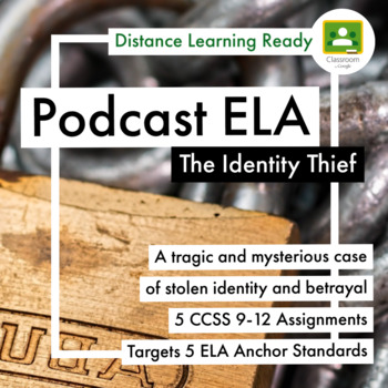 Preview of Identity Thief Podcast Lesson 5  Common Core Assignments- Targets 5 ELA Strands