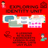 *Full unit* Exploring Identity (6 lessons) - PDF + Fully E