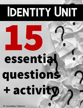 Preview of Identity Unit: Essential Questions + Activity