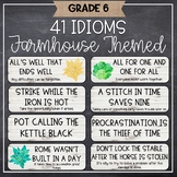 Idiom, Adage, & Proverb Posters - Farmhouse Themed
