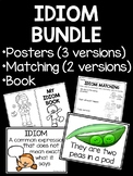 Idiom Bundle with Book, Matching, and Posters Figurative Language