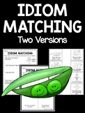 Idiom Matching Worksheet with 2 Versions Figurative Language