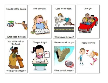 Preview of Idiom Matching Cards with Pictures for Context - Set 2