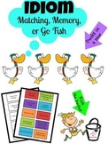 Idiom Matching, Memory, or Go Fish Game