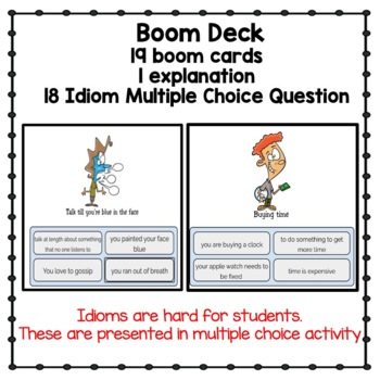 Idiom Phrases Figurative Language Boom Cards Volume 5