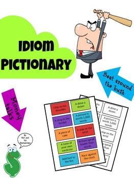 Preview of Idiom Pictionary or Charades Set with 70 Different Cards