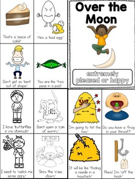 Idiom Pictures & Definitions Sort or Concentration Activity SET 2