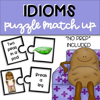 Preview of Idiom Puzzle Match Up: Speech and Language Therapy