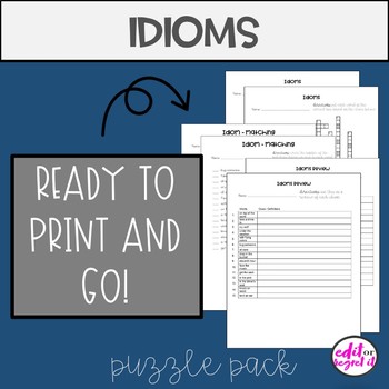 Idiom Puzzle Pack Matching Crossword Puzzle Review by Edit or Regret It