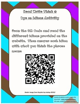 Preview of Idiom QR Code with Read Write Think