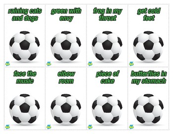 Idiom Game With Supplement Worksheets (Soccer Themed)