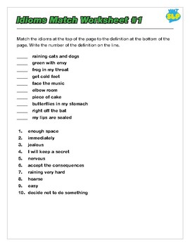 Idiom Game With Supplement Worksheets (Soccer Themed)