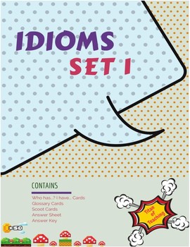 Idiom Pictionary or Charades Set with 70 Different Cards