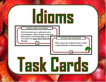 Preview of Idioms Task Cards