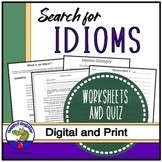 Idiom Worksheets - Finding Idioms in the Story with Easel 