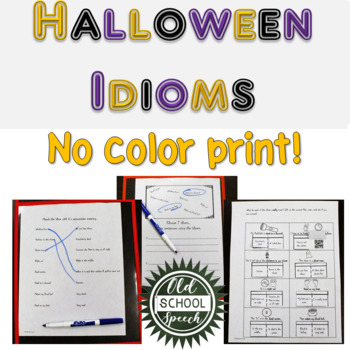 Preview of Idiom Worksheets for Halloween