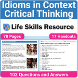 Critical Thinking Special Education Worksheets for Teachin