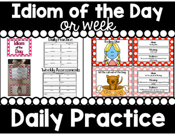 Preview of Idiom of the Day (or Week) Daily Work