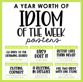 Preview of IDIOM OF THE WEEK POSTERS