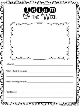 Draw An Idiom Template (teacher made) - Twinkl