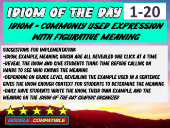 Preview of Idiom-of-the-day - version 1 (1-20)