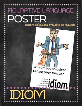 Preview of Figurative language poster: Idiom