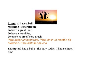 Preview of Idiom: to have a ball