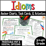 Idioms Worksheets, Task Cards, and Anchor Charts Activites