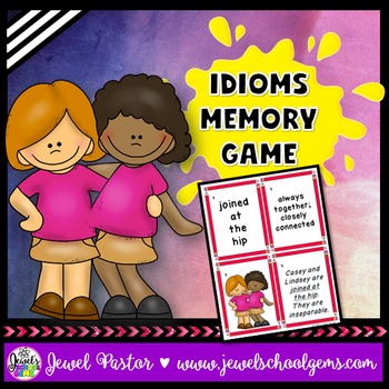 Preview of Literacy Centers Activities | Idioms Memory Game