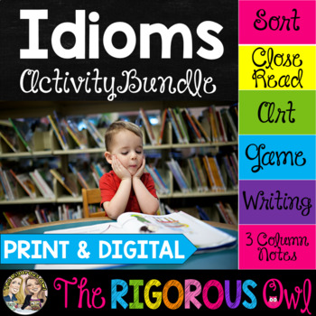 Preview of Idioms Activities - Print & Digital - Literacy Centers