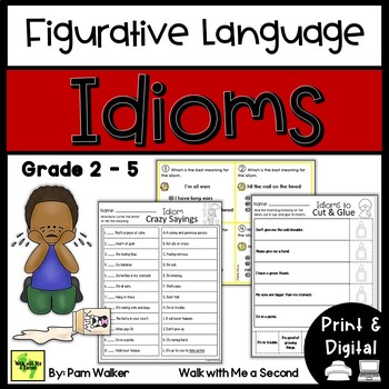 Preview of Idioms Activities & Worksheets - Figurative Language - Grammar