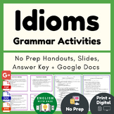 Idioms Activities - Worksheets, Powerpoint & Answer Key | 