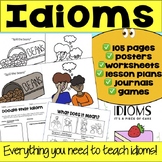 Idioms Activities, Worksheets & Idiom Posters Unit - Color