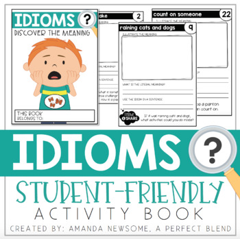 Preview of Editable Year-Long Idioms Activity Book | Distance Learning