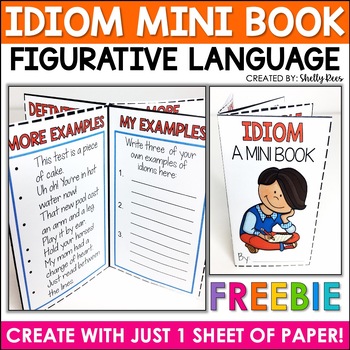 Preview of FREE Idioms Activity Mini Book Worksheet