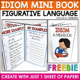 FREE Idioms Activity Mini Book Worksheet
