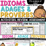 Idioms, Adages and Proverbs Figurative Language Worksheets and Activities
