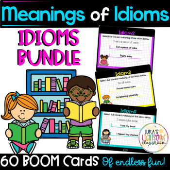 Preview of Idioms Boom Cards Bundle