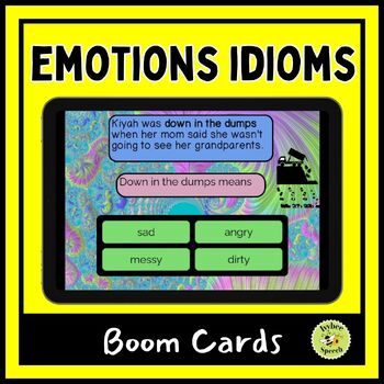 Preview of Idioms Boom Cards Emotions