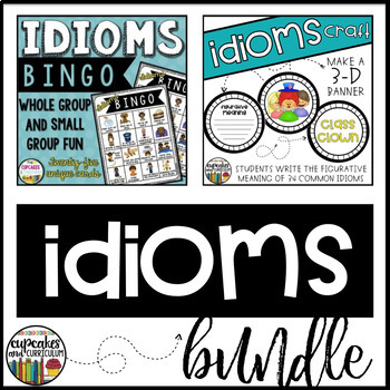 Preview of Idioms Game and Craft Bundle