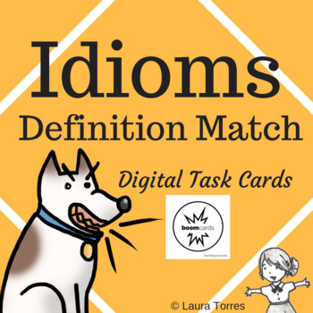 Preview of Idioms Definition Match Boom Cards - Distance Learning